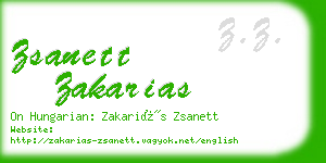 zsanett zakarias business card